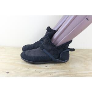 Xero Shoes Womens 8 Black Ashland Hemp Hiker Bootie Fur Lined Ankle Barefoot